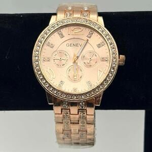 Rose Gold Geneva Men’s Watch